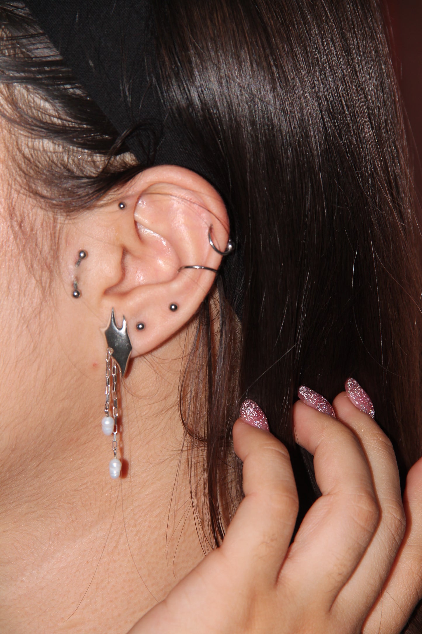 Sentimiento con perlas Earrings