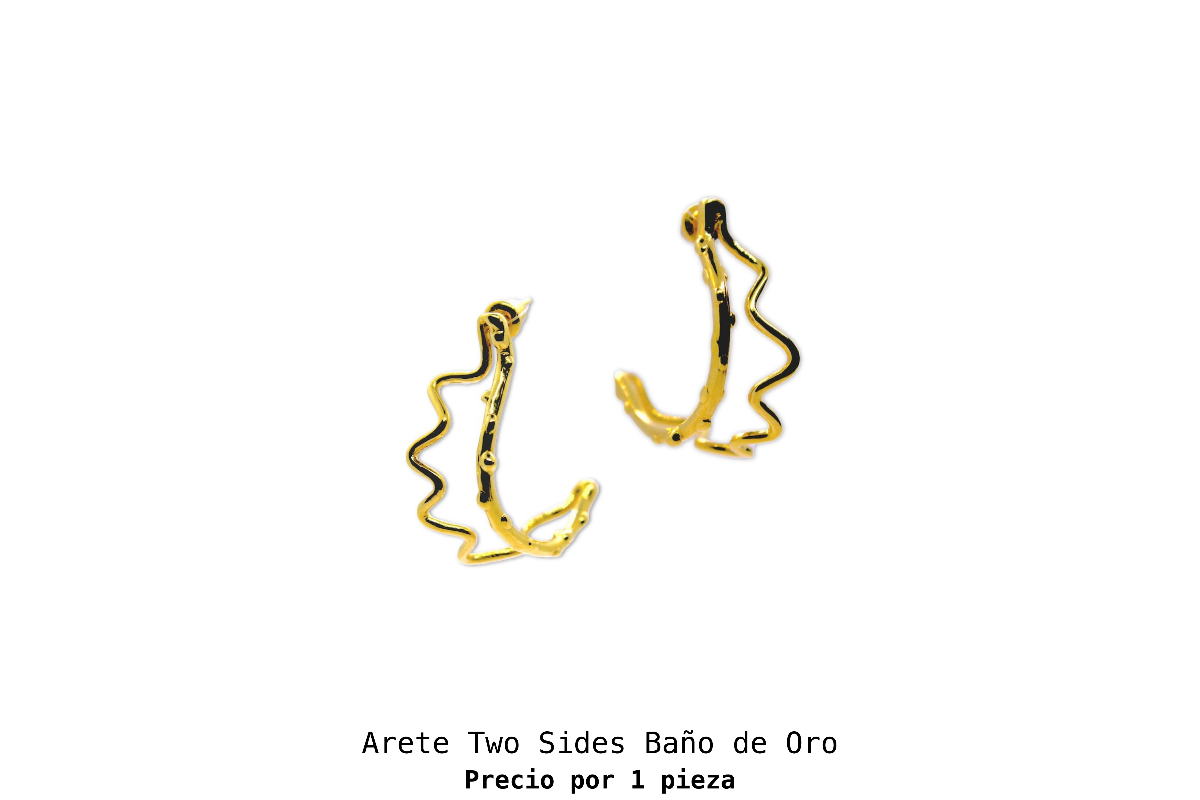 Aretes baño de oro para personalizar