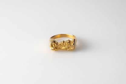 Anillo Grateful baño de oro 