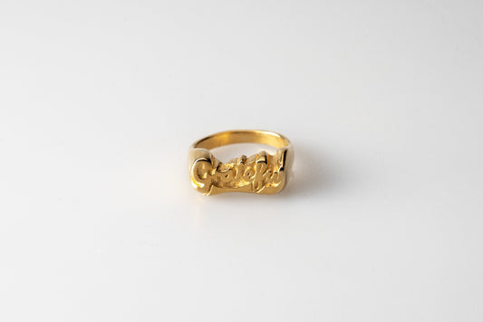 Anillo Grateful baño de oro 