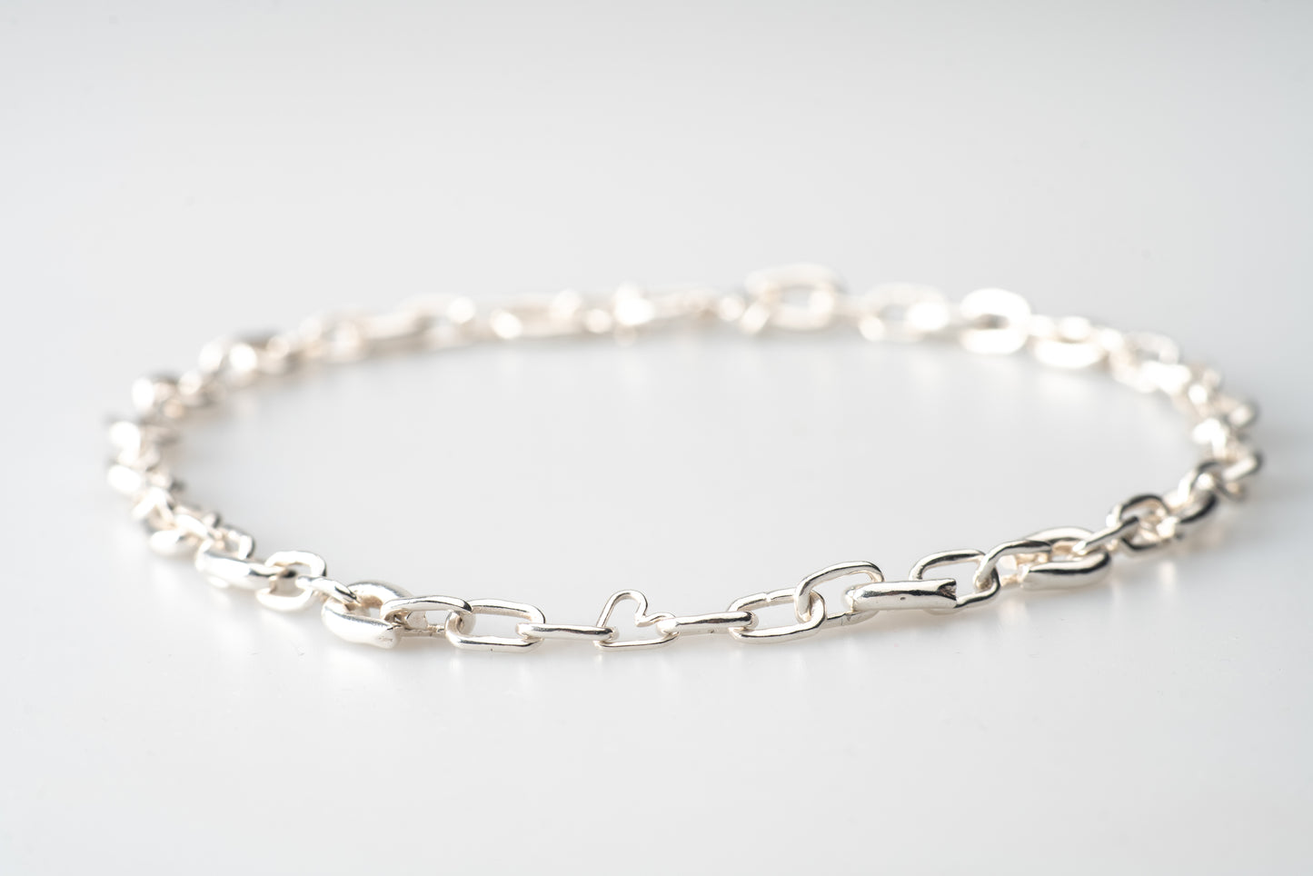 Cadena Choker Corazon plata
