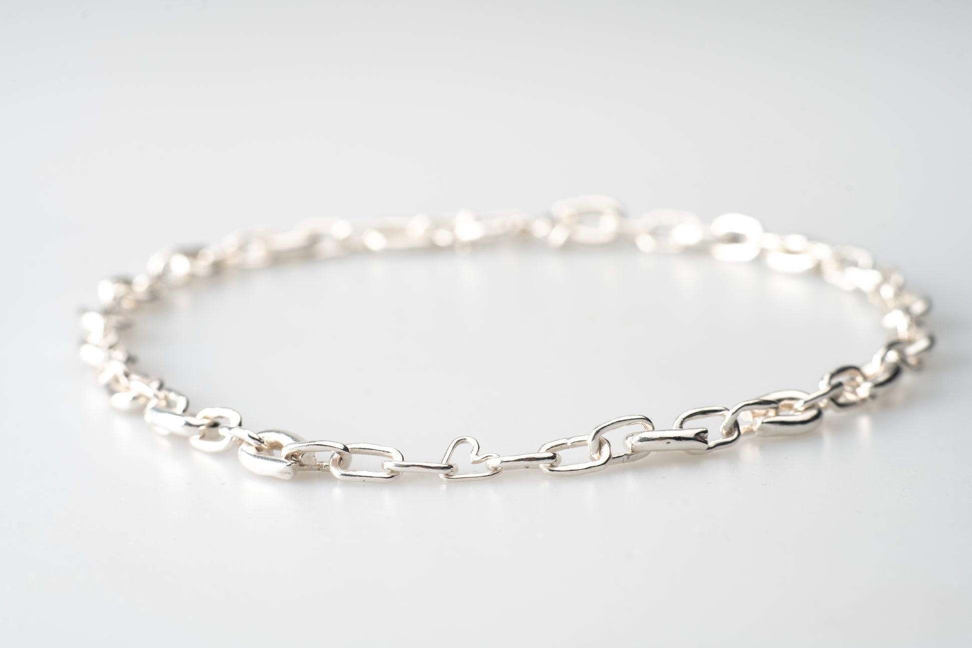 Cadena Choker Corazon plata