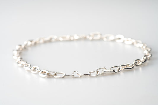 Cadena Choker Corazon plata